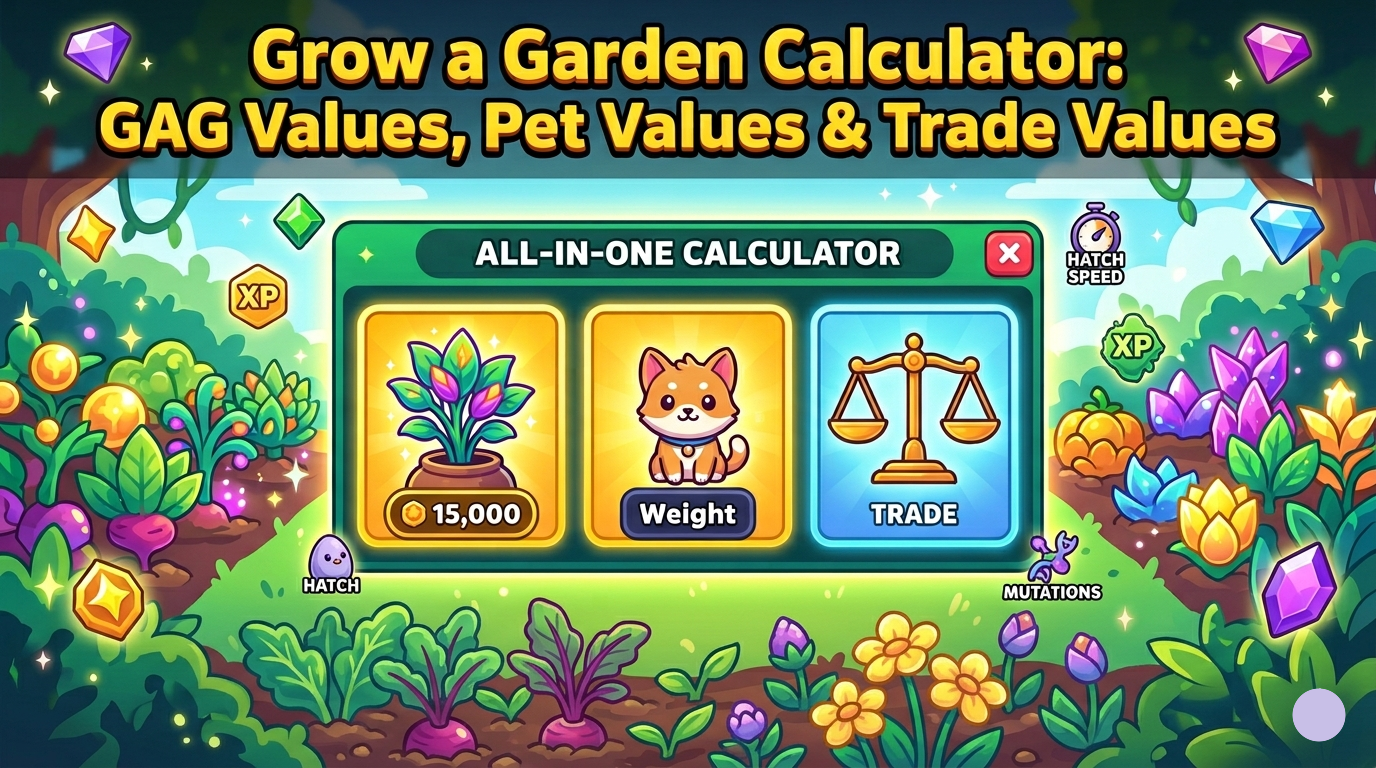 Grow a Garden Calculator Dashboard